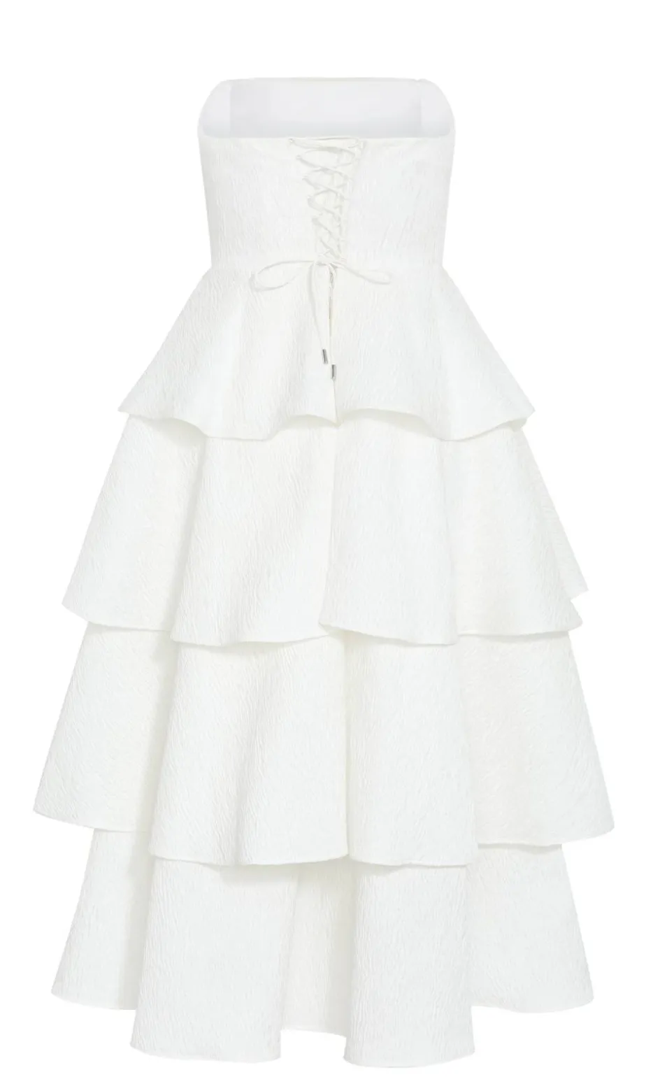 Elizabeth Tiered Frill Maxi Dress - creme