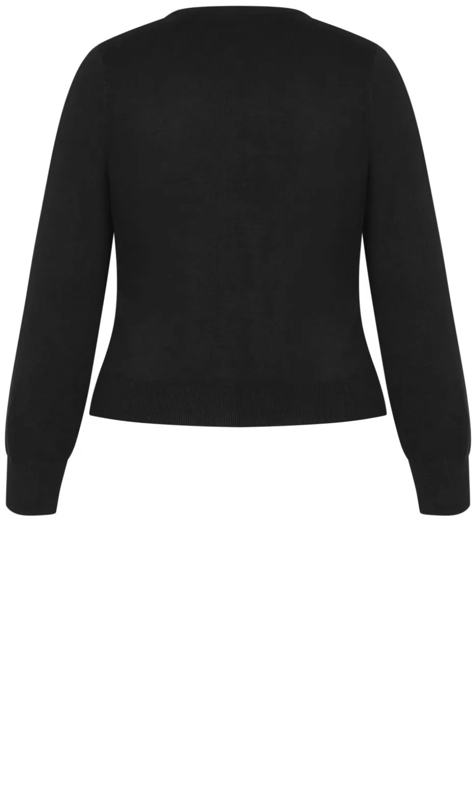 Ellie Crew Neck Knit Cardigan - black