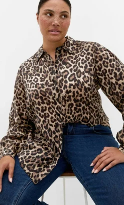 Elsie Leopard Print Shirt - chocolate