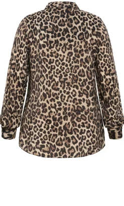 Elsie Leopard Print Shirt - chocolate