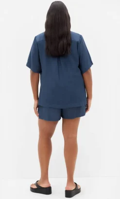 Emma Short Sleeve Shirt - petrol