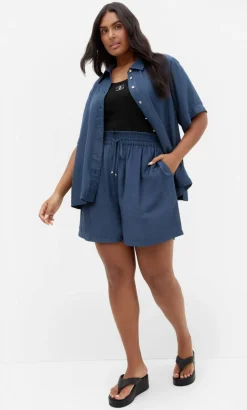Emma Short Sleeve Shirt - petrol