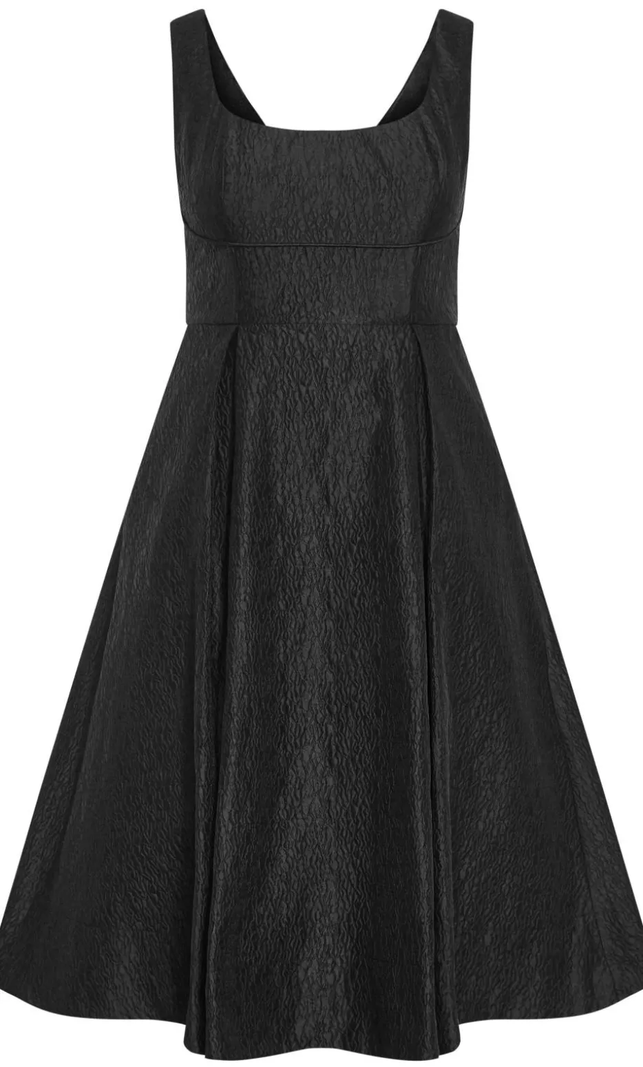 Estella Jacquard Midi Dress - black