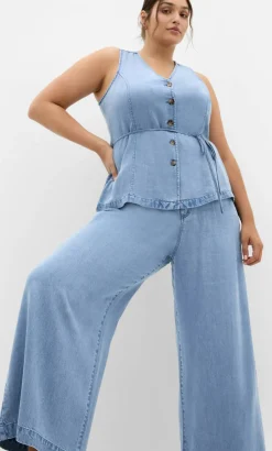 Evani Soft Denim Vest - light wash