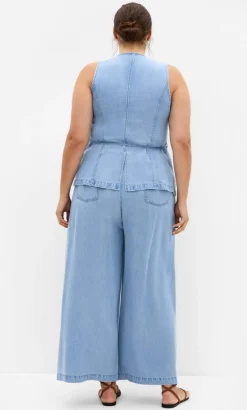 Evani Soft Denim Vest - light wash