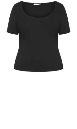 Everyday Scoop Tee - black