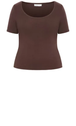 Everyday Scoop Tee - chocolate