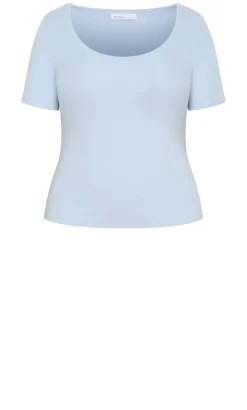 Everyday Scoop Tee - ice blue