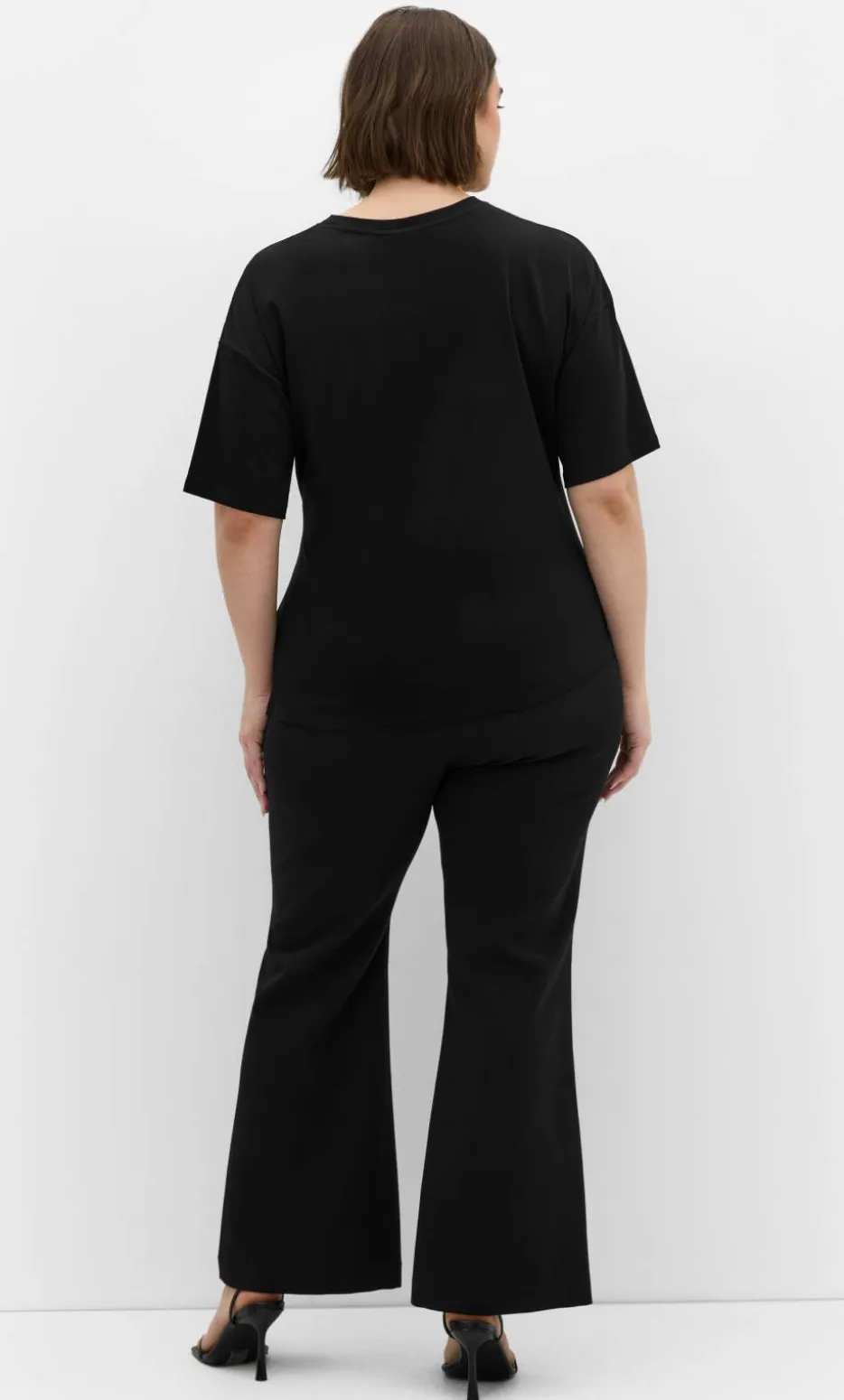 Fashion Drape Detail Tee - black