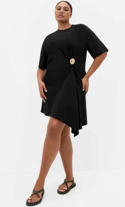 Fashion Tee Mini Dress - black