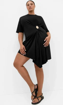 Fashion Tee Mini Dress - black