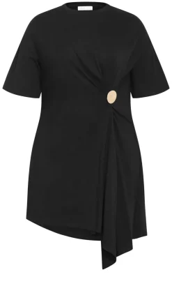 Fashion Tee Mini Dress - black