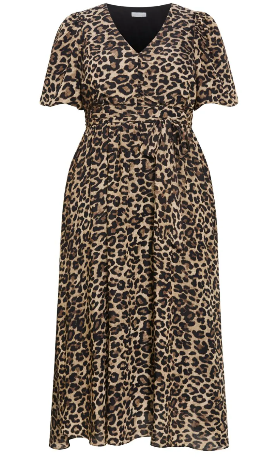 Felicity Leopard Print Maxi Dress - chocolate