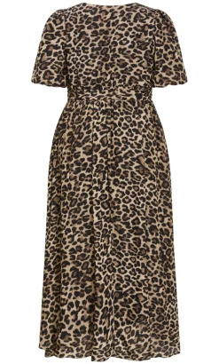 Felicity Leopard Print Maxi Dress - chocolate