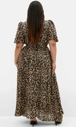 Felicity Leopard Print Maxi Dress - chocolate