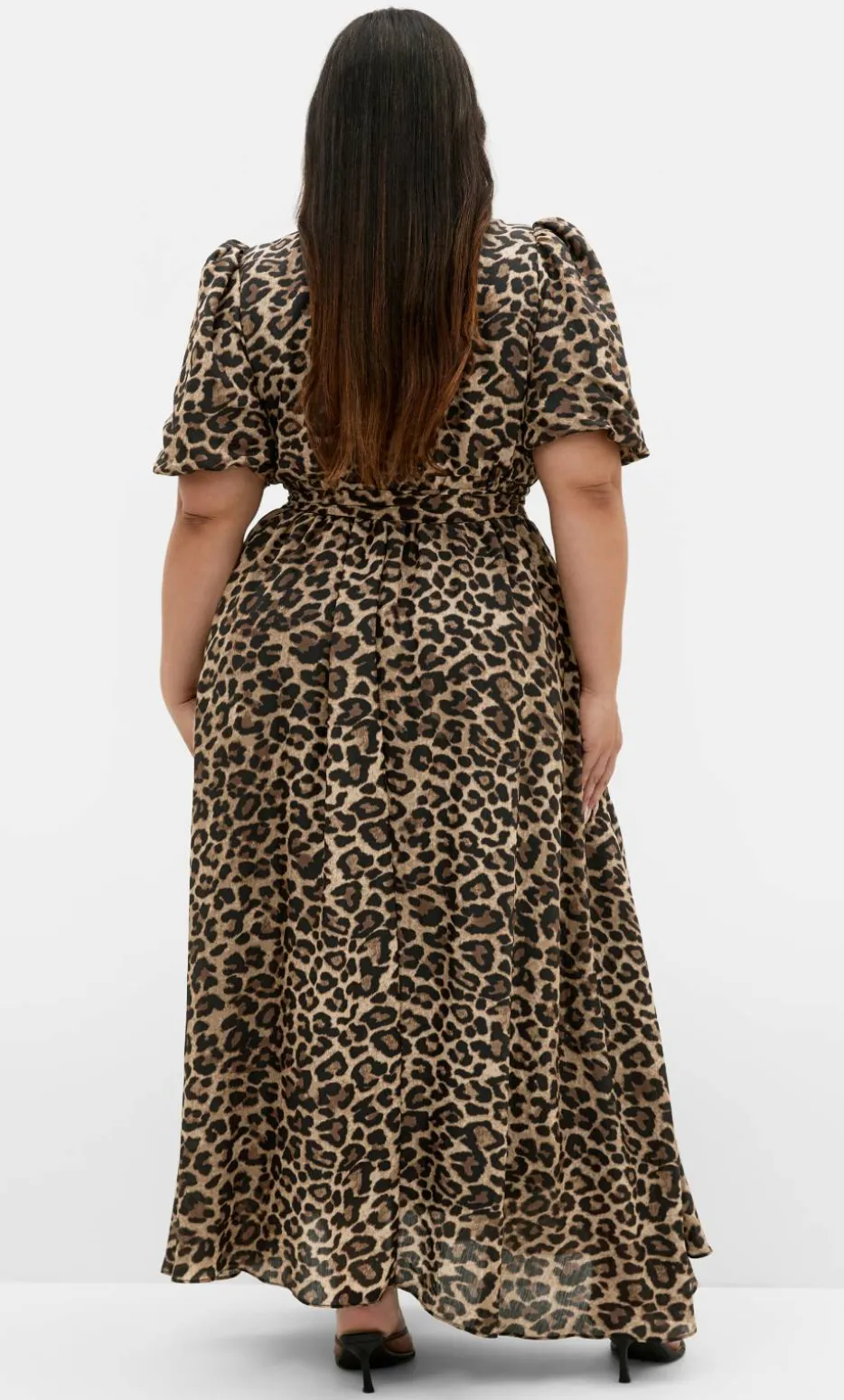 Felicity Leopard Print Maxi Dress - chocolate