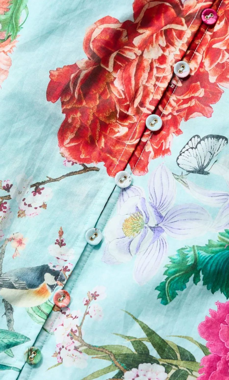 Flora Print Cotton Maxi Dress - mint