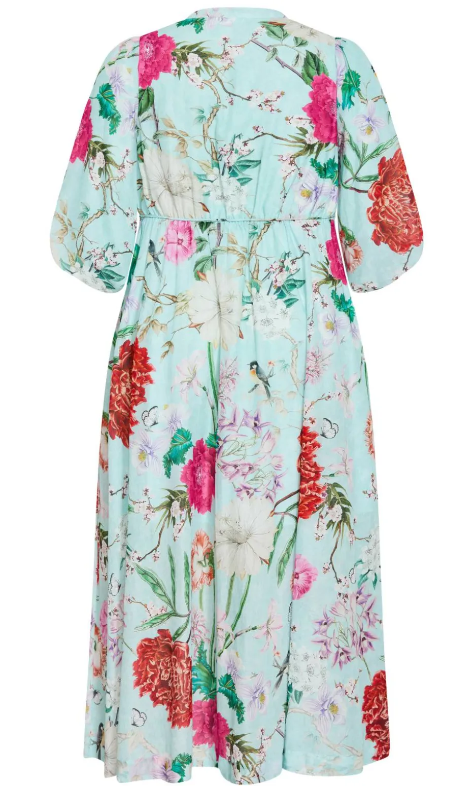 Flora Print Cotton Maxi Dress - mint