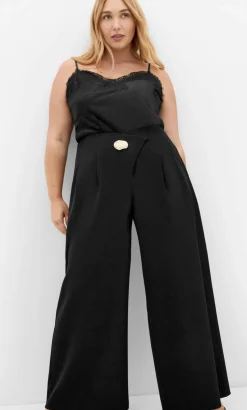 Francesca Wide Leg Pant - black