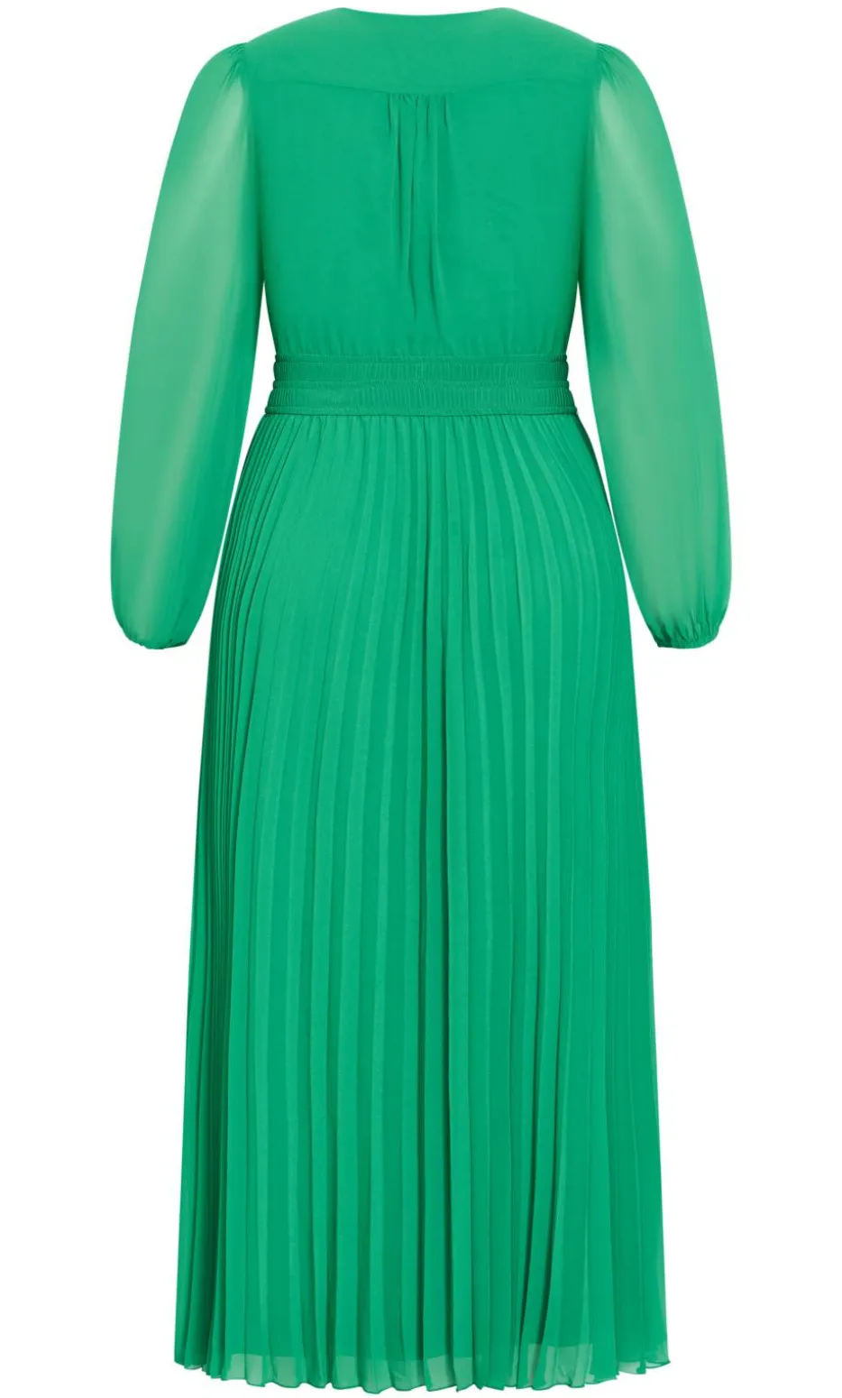 Georgina Pleat Maxi Dress - kelly green