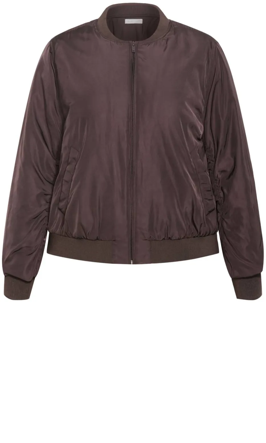 Gia Puffer Bomber Jacket - espresso