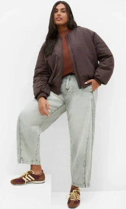 Gia Puffer Bomber Jacket - espresso