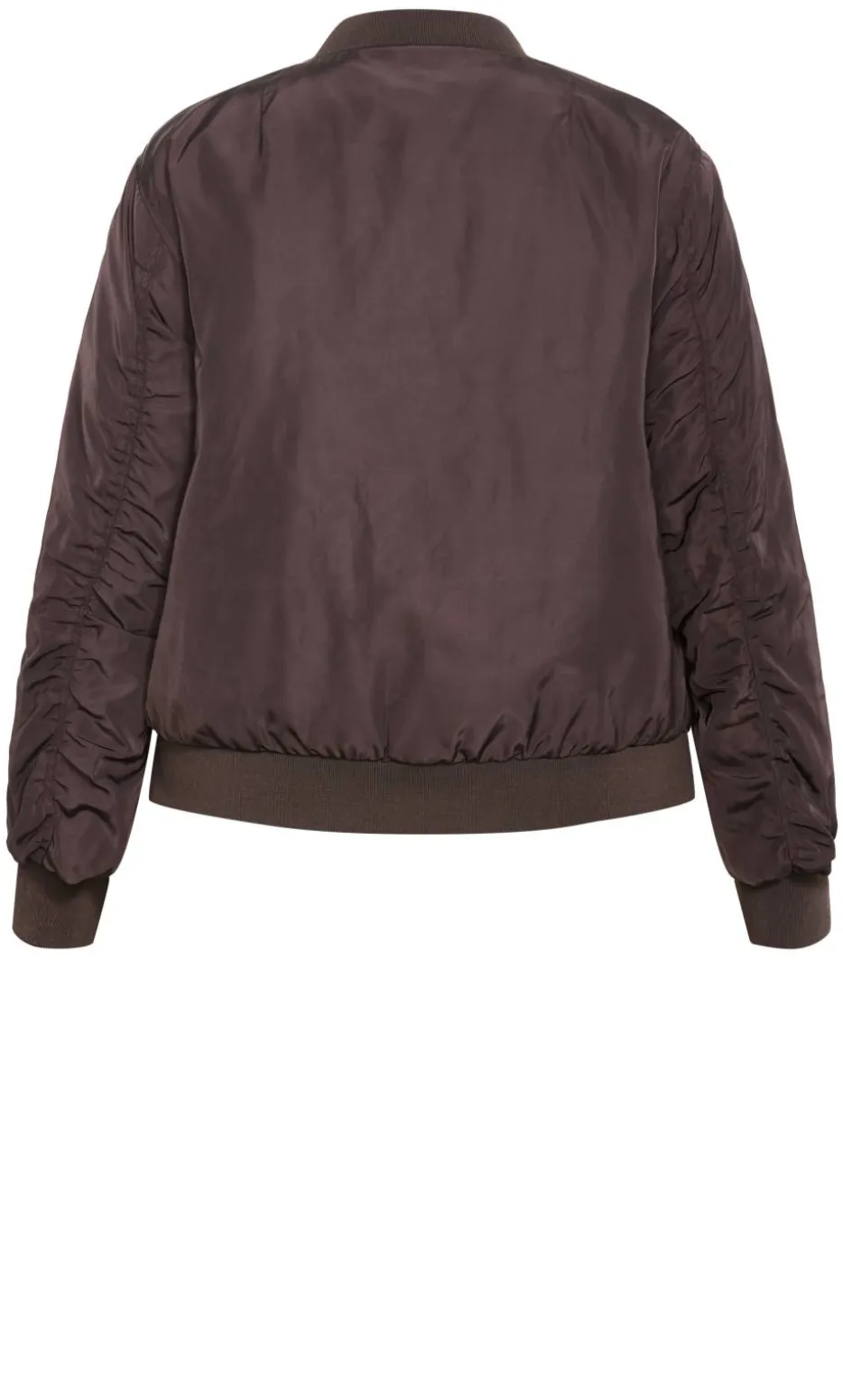 Gia Puffer Bomber Jacket - espresso