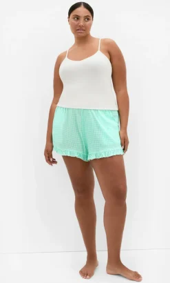 Gigi Gingham Pyjama Shorts - jade
