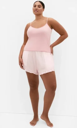 Gigi Gingham Pyjama Shorts - pink