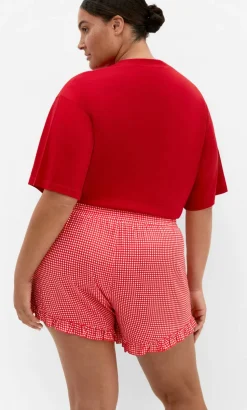 Gigi Gingham Pyjama Shorts - red