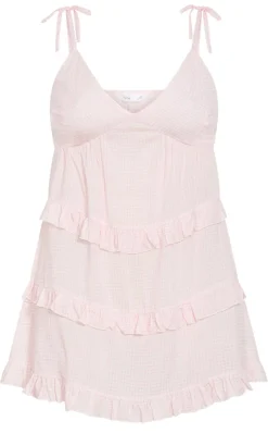 Gigi Gingham Sleep Chemise - pink