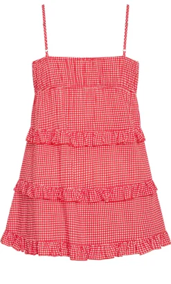 Gigi Gingham Sleep Chemise - red
