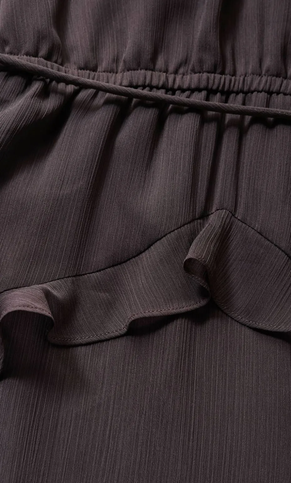 Glam Frill Maxi Dress - espresso