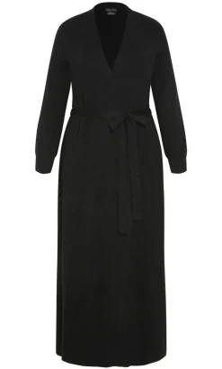 Goldie Longline Knit Cardigan - black