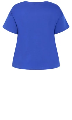 Half Tuck Tee - ocean blue