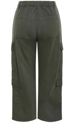 Harley Fit Ali Cargo Wide Leg Short Jean - khaki