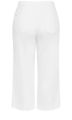 Harley Fit Avery Wide Leg Crop Jean - ivory