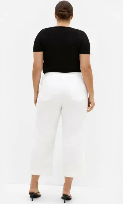 Harley Fit Avery Wide Leg Crop Jean - ivory