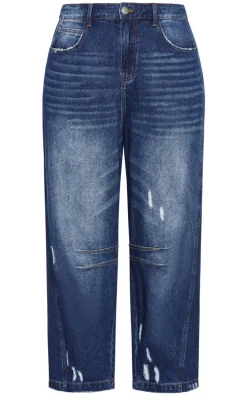 Harley Fit Bea Barrel Leg Jean - dark wash