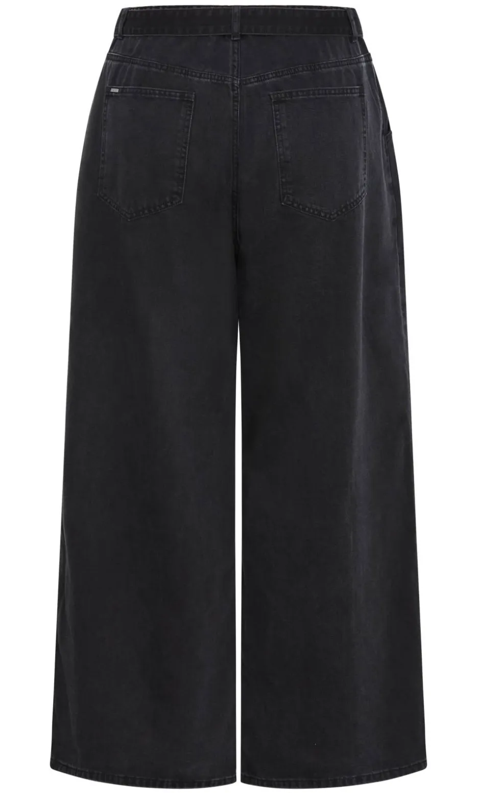 Harley Fit Bria Belted Wide Leg Jean - black wash