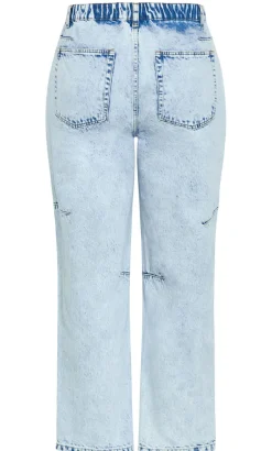 Harley Fit Bridget Barrel Leg Ankle Grazer Jean - ice blue wash