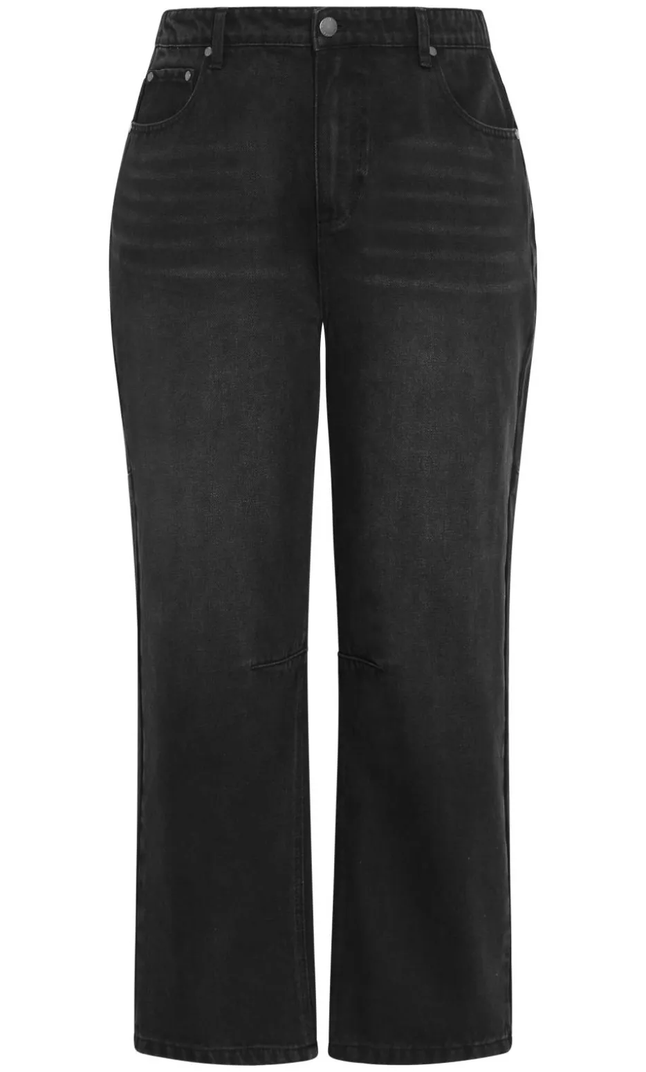 Harley Fit Bridget Barrel Leg Ankle Grazer Jean - black wash