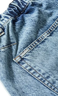 Harley Fit Bridget Barrel Leg Ankle Grazer Jean - stone wash