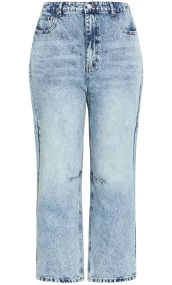 Harley Fit Bridget Barrel Leg Ankle Grazer Jean - stone wash