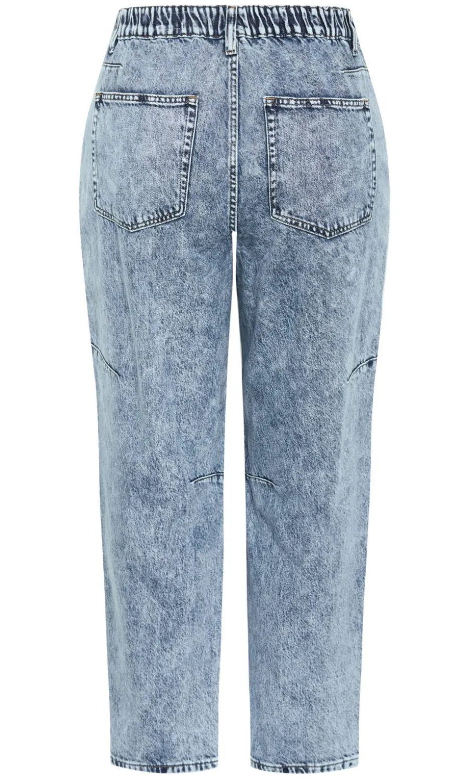 Harley Fit Brooke Barrel Leg Jean - stone wash
