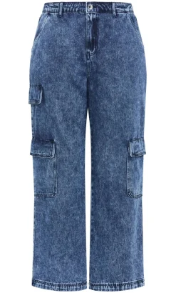 Harley Fit Cargo Detail Jean - mid wash