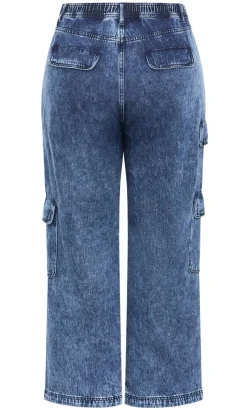 Harley Fit Cargo Detail Jean - mid wash