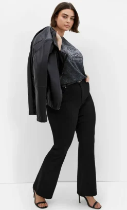 Harley Fit Carla Flare Leg Regular Jean - black