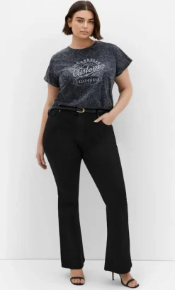 Harley Fit Carla Flare Leg Regular Jean - black