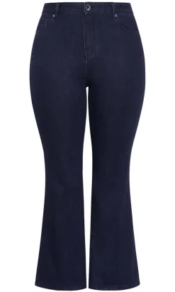 Harley Fit Carla Flare Leg Short Jean - dark wash